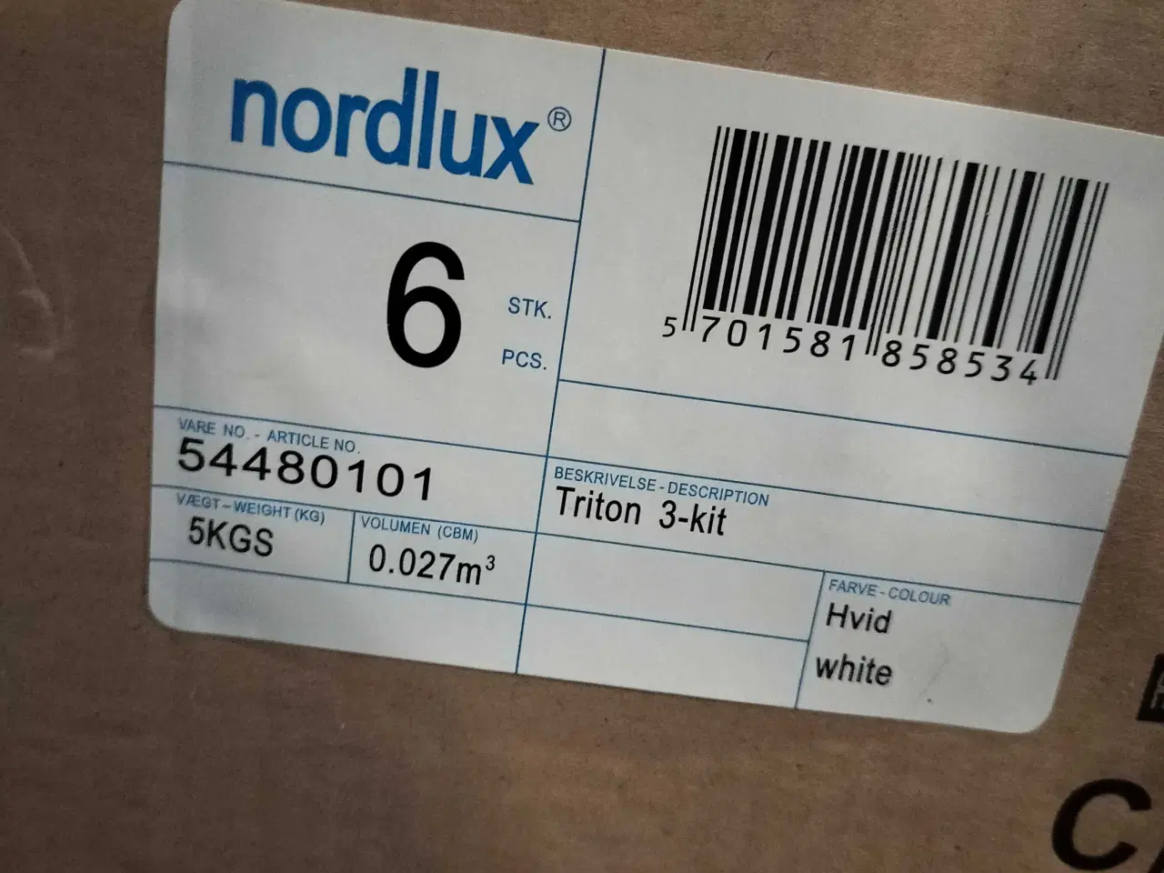 Billede 2 - Nordlux Triton indbygnings lys.