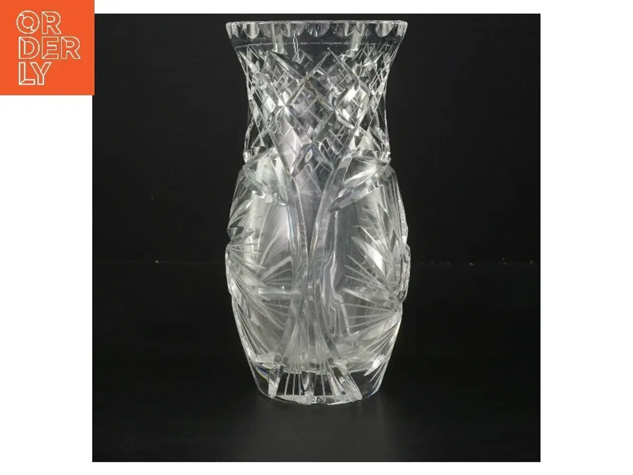 Billede 1 - Krystalvase (str. Ø 10 cm længde 21 cm)