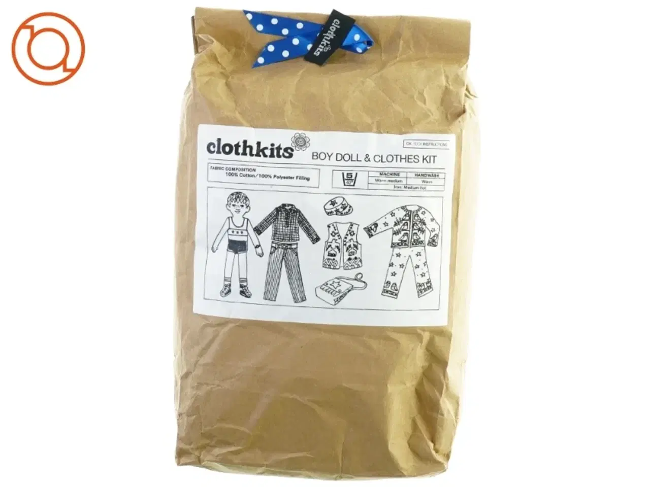 Billede 1 - Sy selv dukke + dukketøj fra Clothkits (str. 30 x 22 cm)