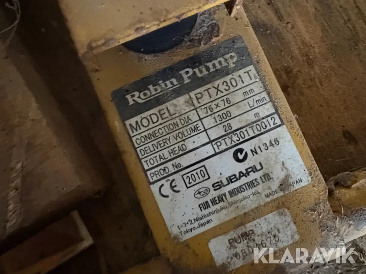 Billede 5 - Pumpe Robin pump PTX301T