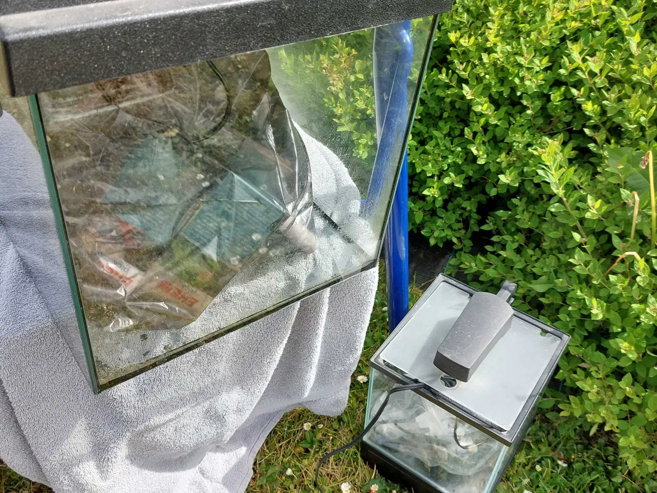Billede 2 - Akvarie med tilbehør og ekstra filter.