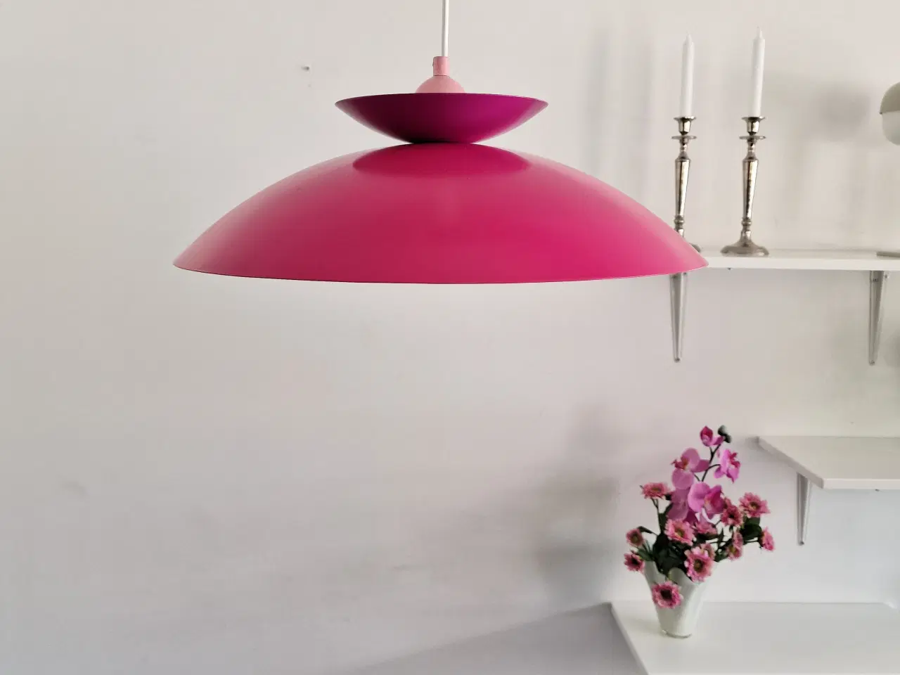 Billede 3 - Stor funky og unik pendel fra 80'erne i pink, lill