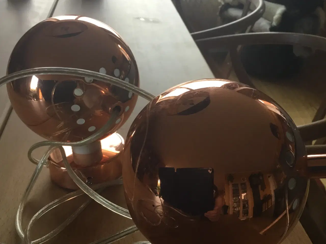 Billede 2 - Fra sen Ball lamper, kobber farvet