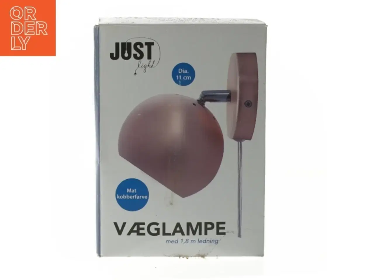 Billede 1 - Væglampe i kobber fra Just Light (str. Ø 11 cm)