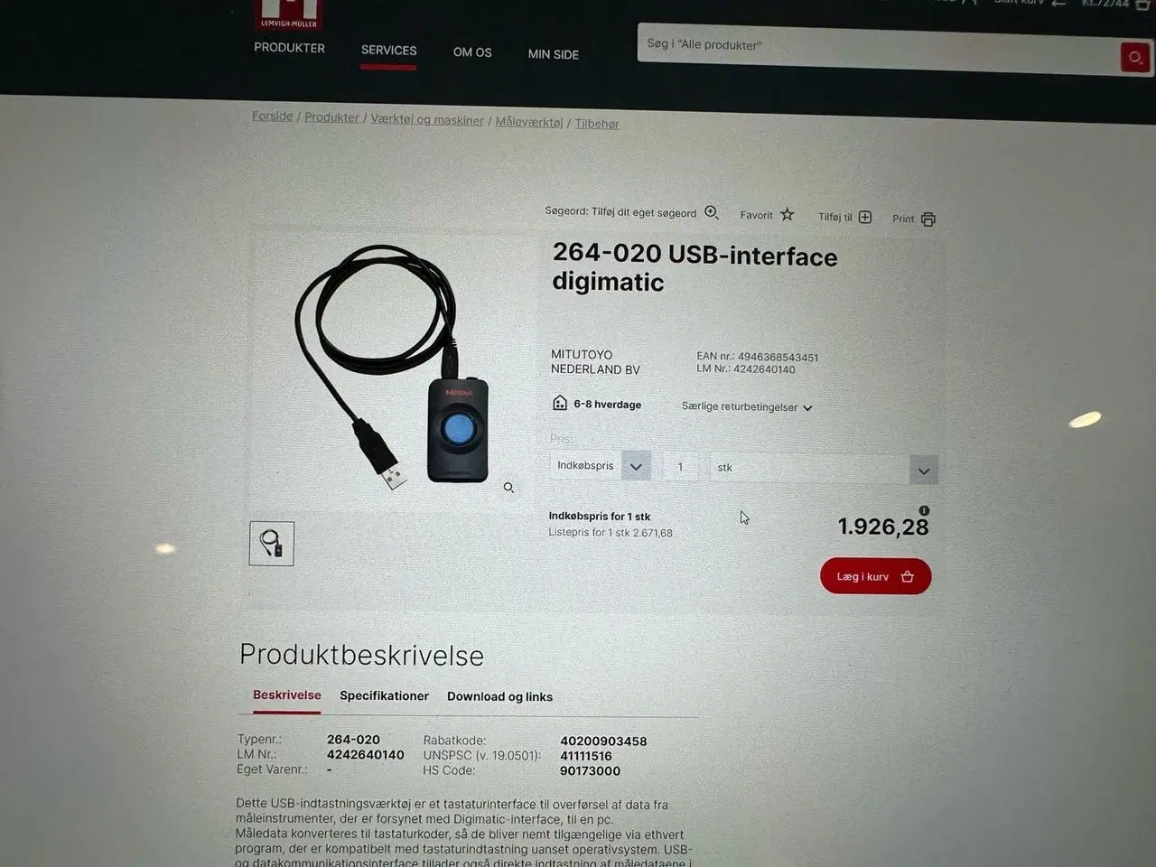 Billede 2 - 264-020 USB interface digimatic - MITUTOYO