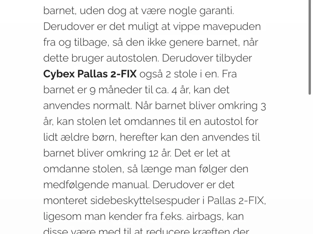 Billede 13 - Autostol. Cybex Pallas 2 fix   9-36kg