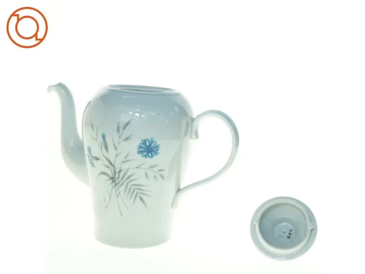 Billede 3 - Porcelænskande med blomstermotiv (str. 20 x 13 cm)