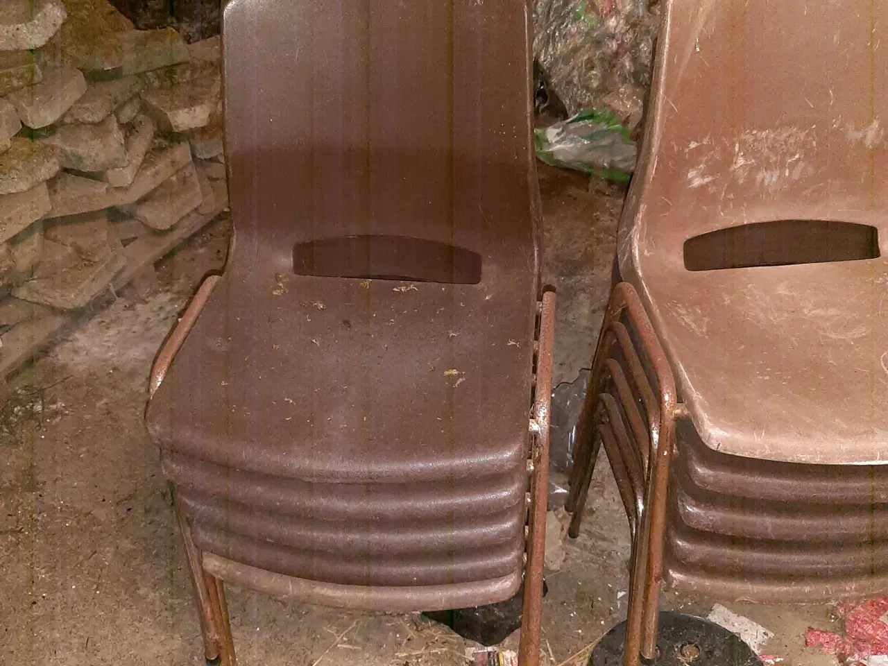 Billede 1 - Brugt brun stole 