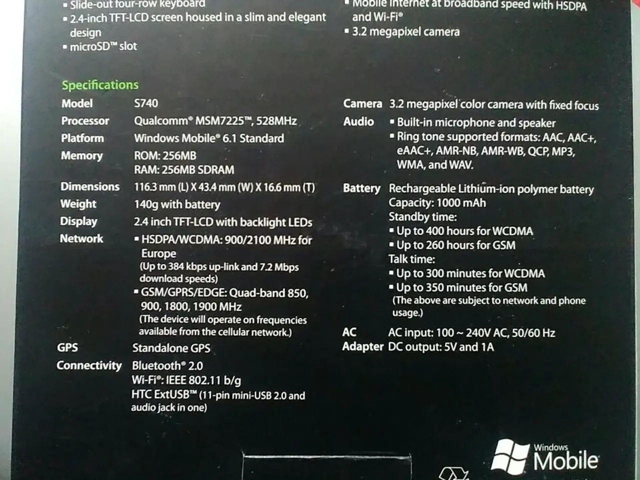 Billede 2 - Ny HTC S740