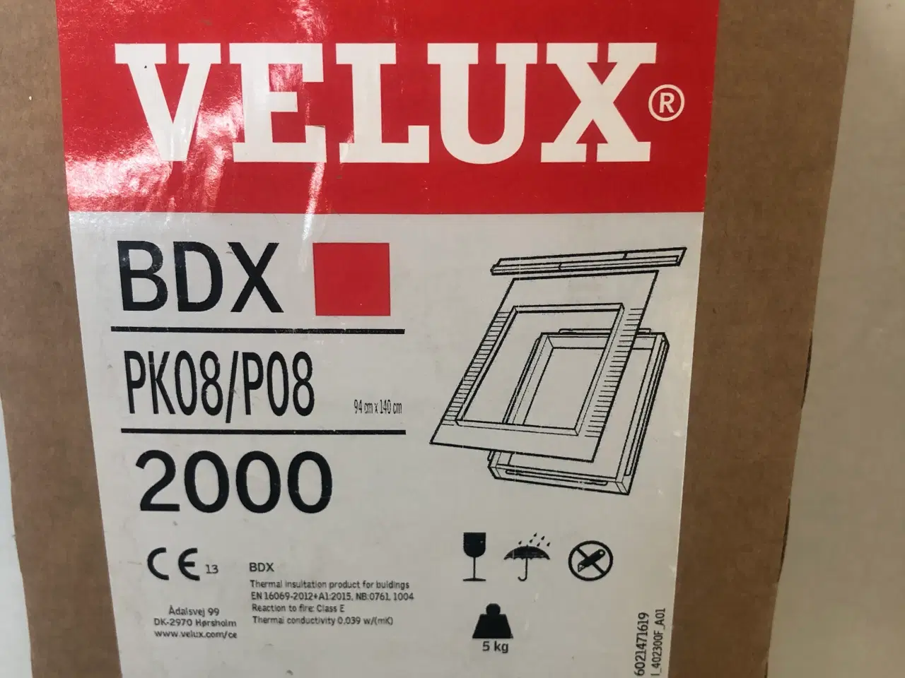 Billede 1 - Velux isoleringssæt bdx pk08/p08 2000, 940 x 1400 mm