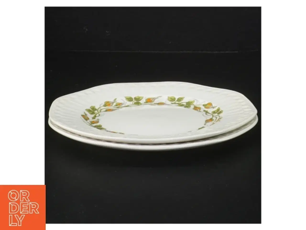 Billede 1 - Decorerede porcelænstallerkener fra Avafenixco Limoges POMPEYA (str. Ø. 18 cm. 2 styk)