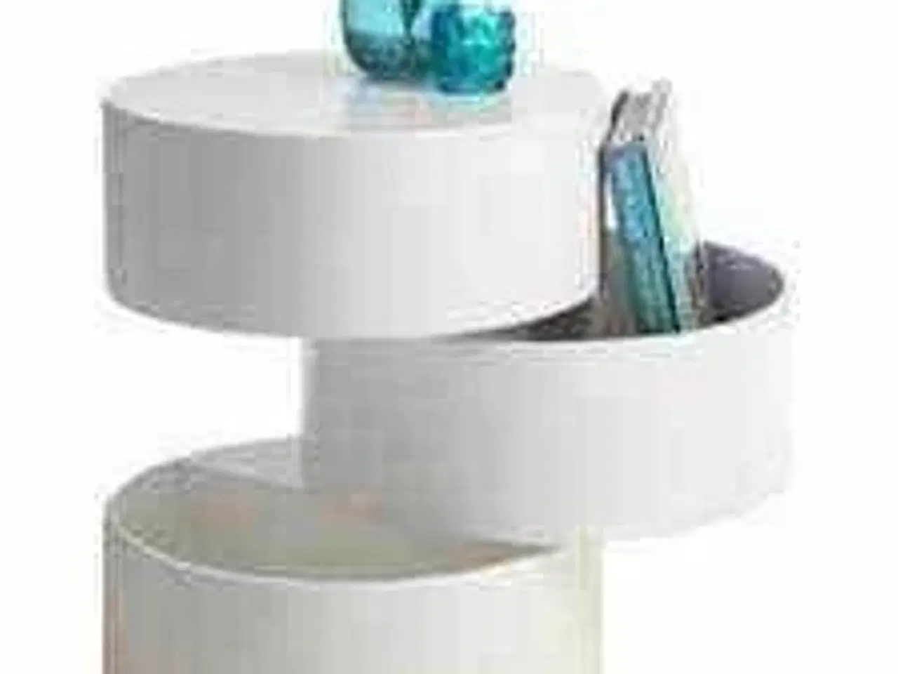 Billede 1 - 2 stk. Pop out sofa/sengeborde Hvid Ø: 40 cm H: 52 cm