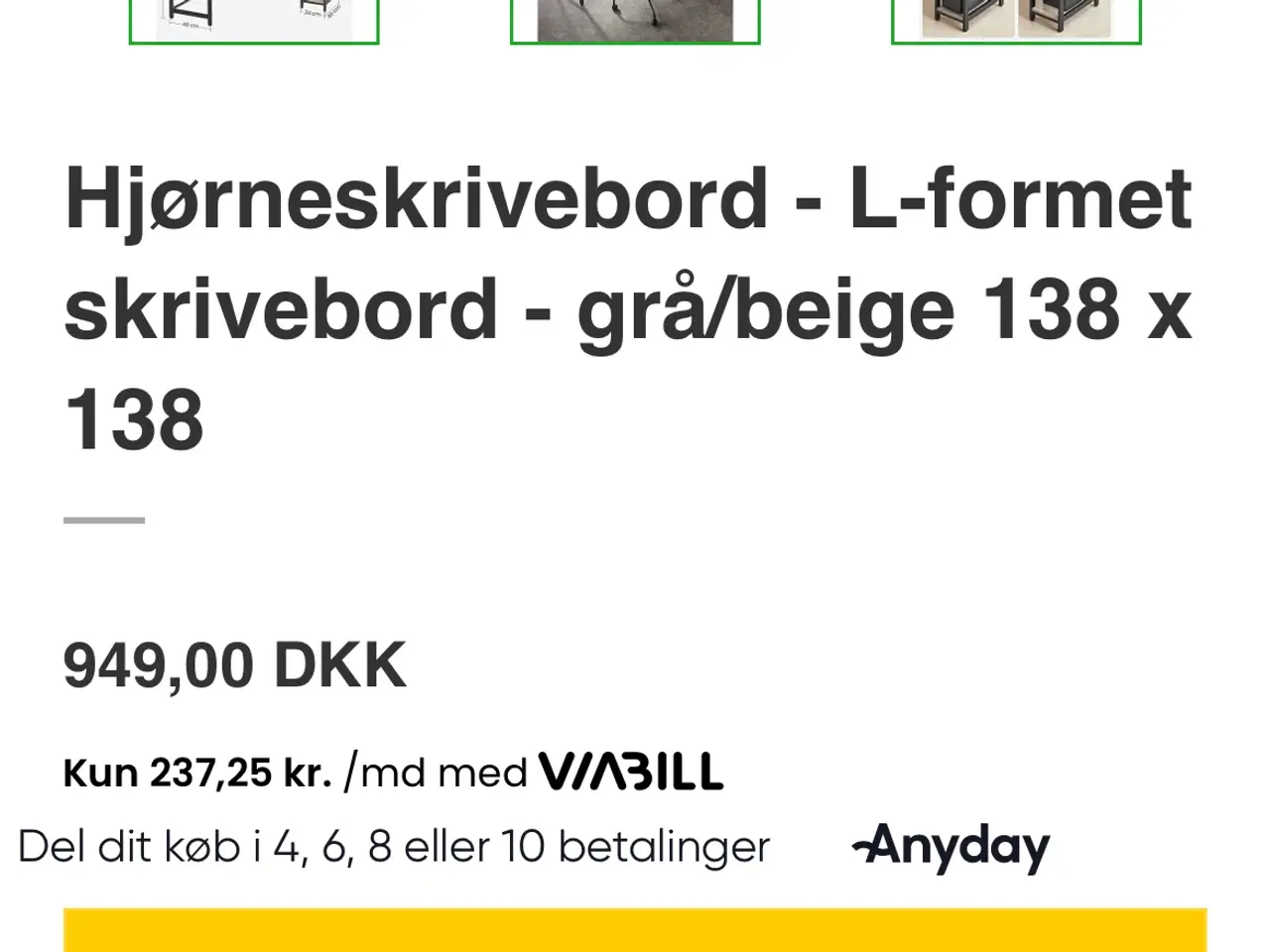 Billede 4 - Kontorbord eg og kontorstol