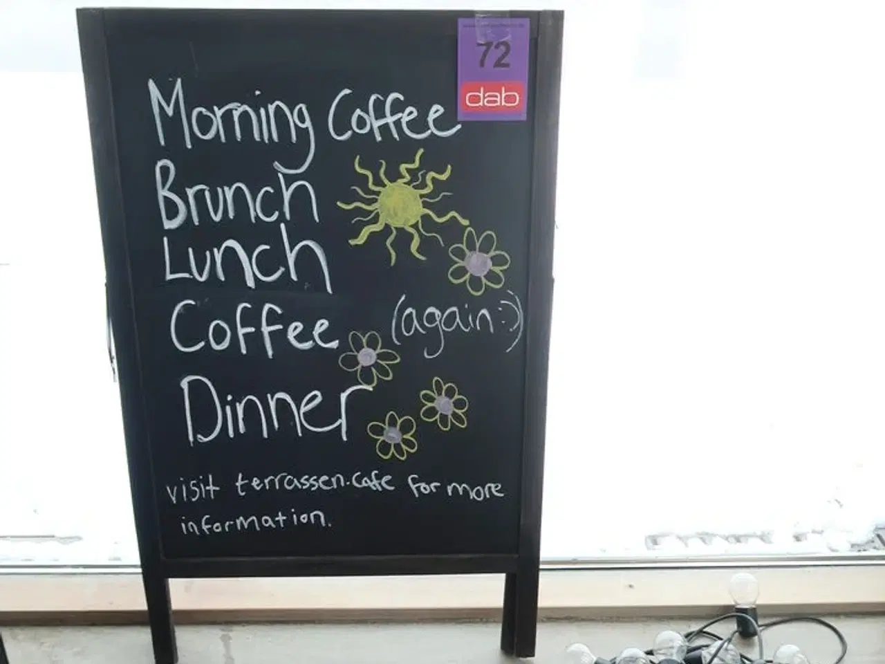 Billede 1 - A-skilt med lyskæde