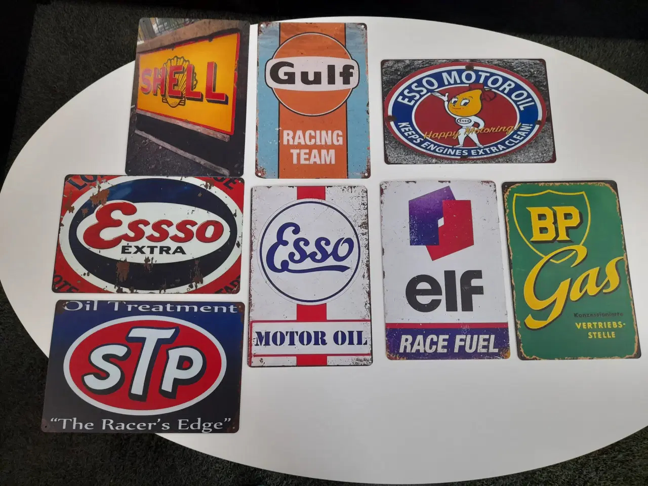 Billede 1 - Benzin / Olie metal skilt 20 x 30 cm