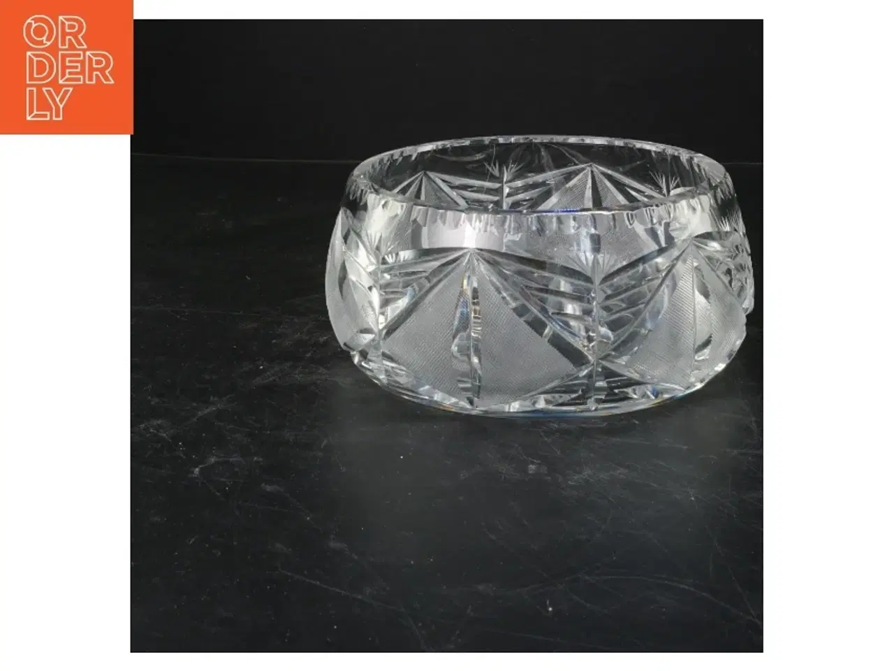 Billede 1 - Rund skål i krystal glas (str. 8x17 cm)