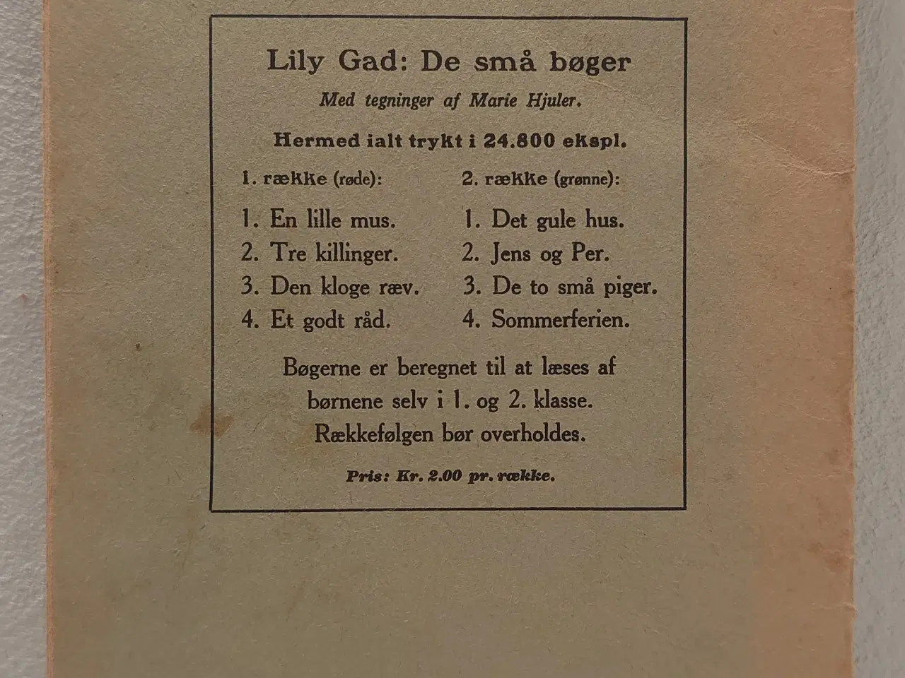 Billede 2 - Lily Gad:De to små piger. ill. Marie Hjuler. 1948.
