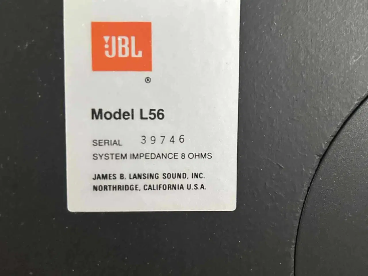 Billede 4 - JBL L56. Fremragende vintage højttalere