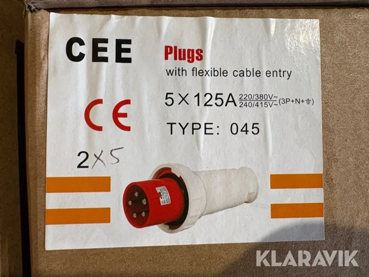 Billede 5 - CEE stik 5x125A - 20 stik af hver type