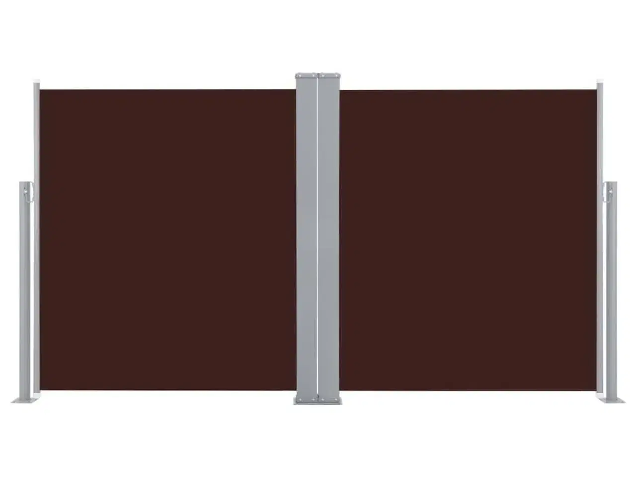 Billede 4 - Sammenrullelig sidemarkise 140 x 600 cm brun