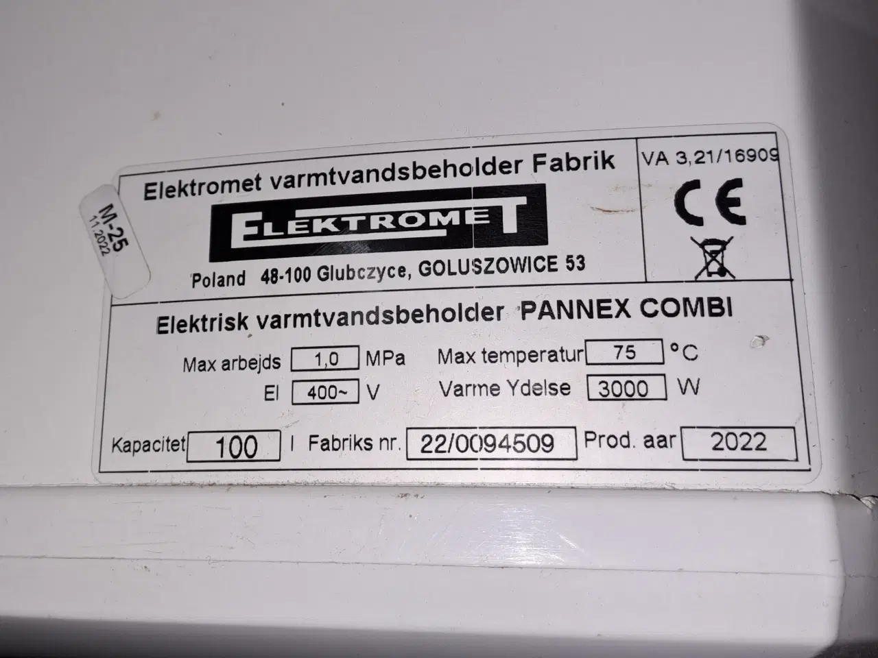 Billede 1 - Elektrisk varmtvandsbeholder 