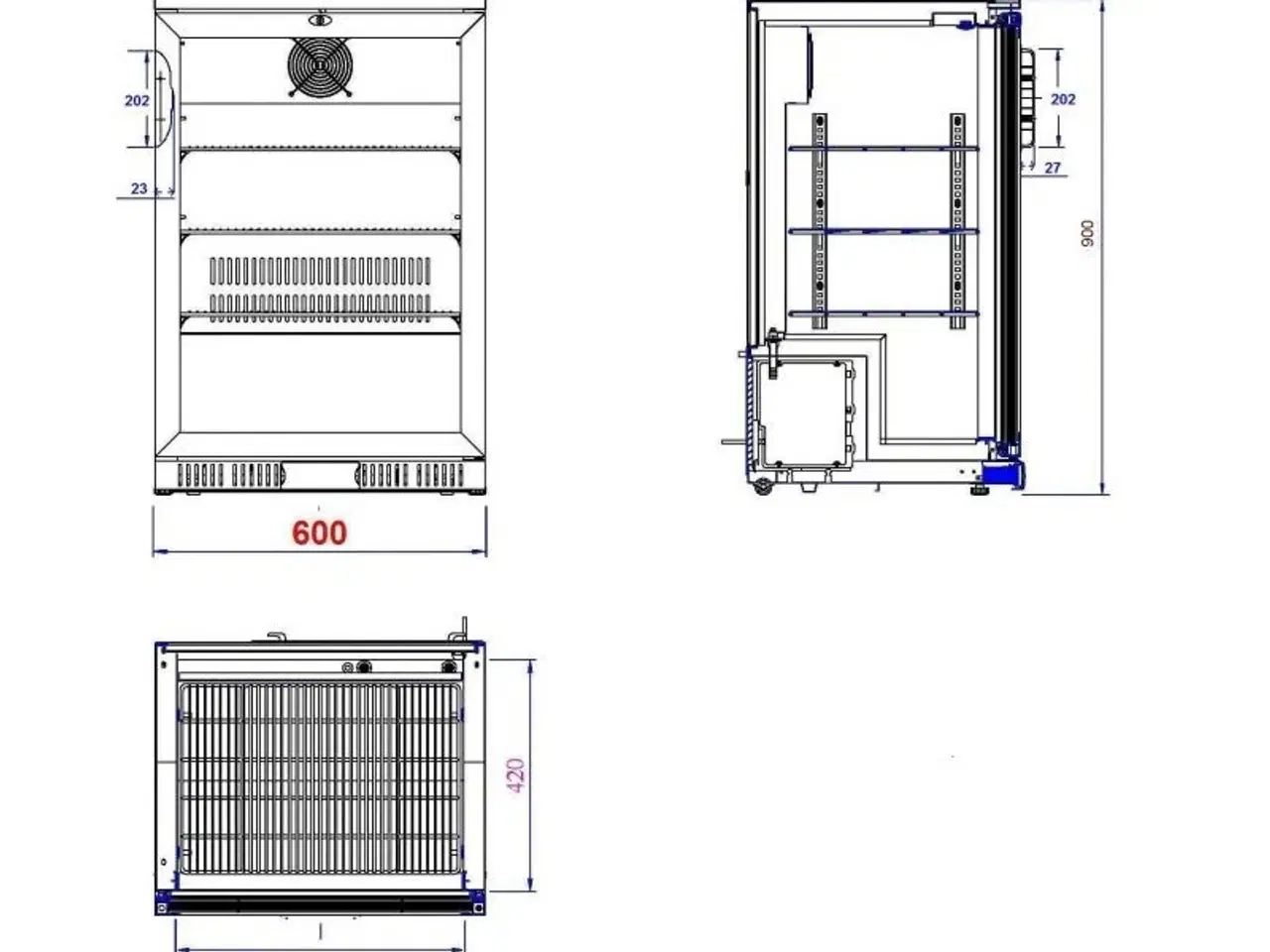 Billede 2 - Backbar – flaskekøleskab – 58 Kg