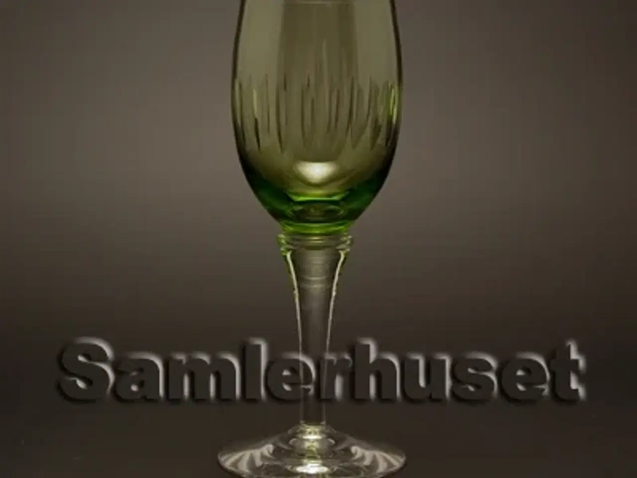 Billede 1 - Leonora Hvidvinsglas, grøn. H:150 mm.