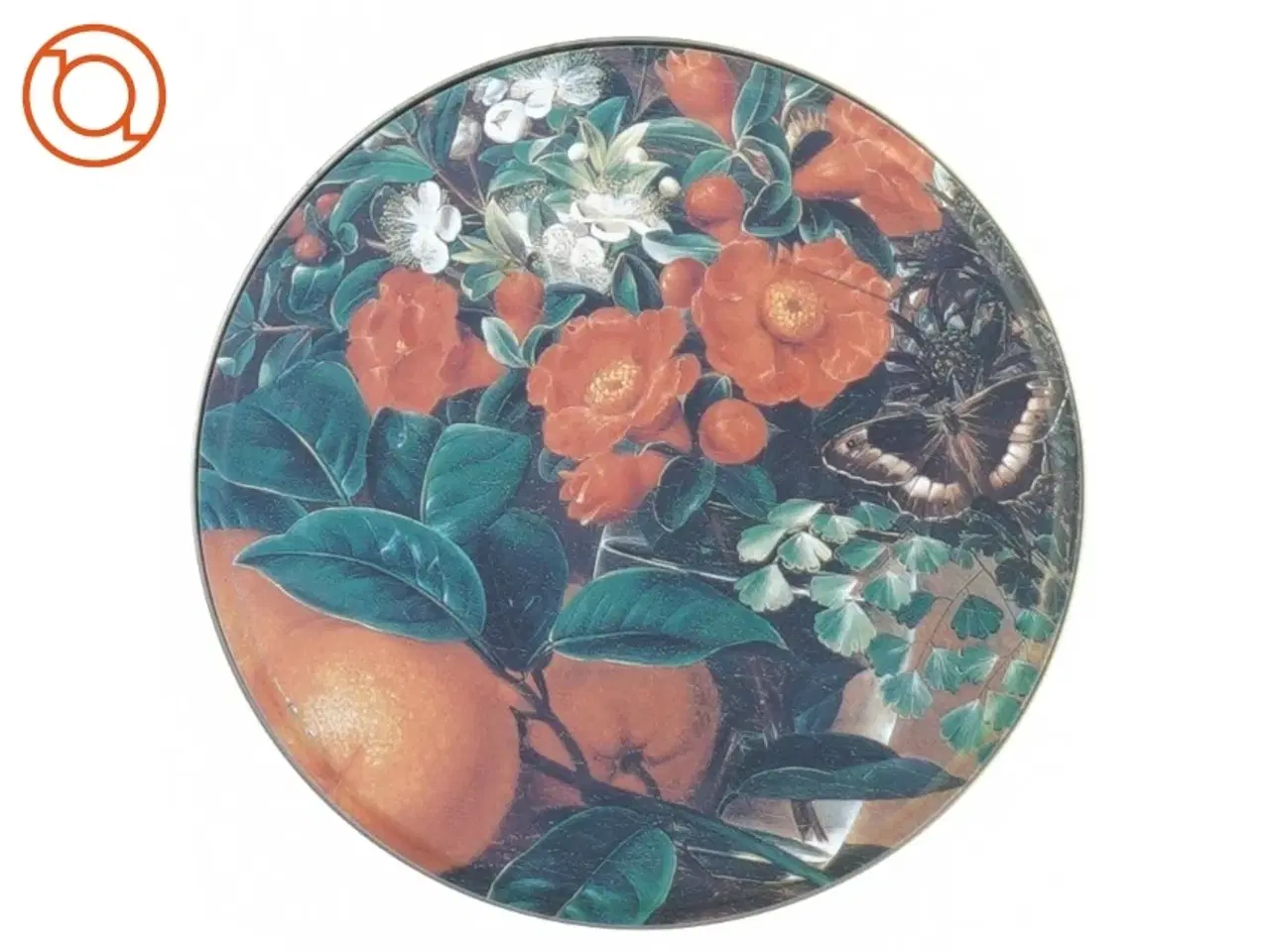 Billede 4 - kagedåse med blomstermotiv (str. 14 x 7 cm)