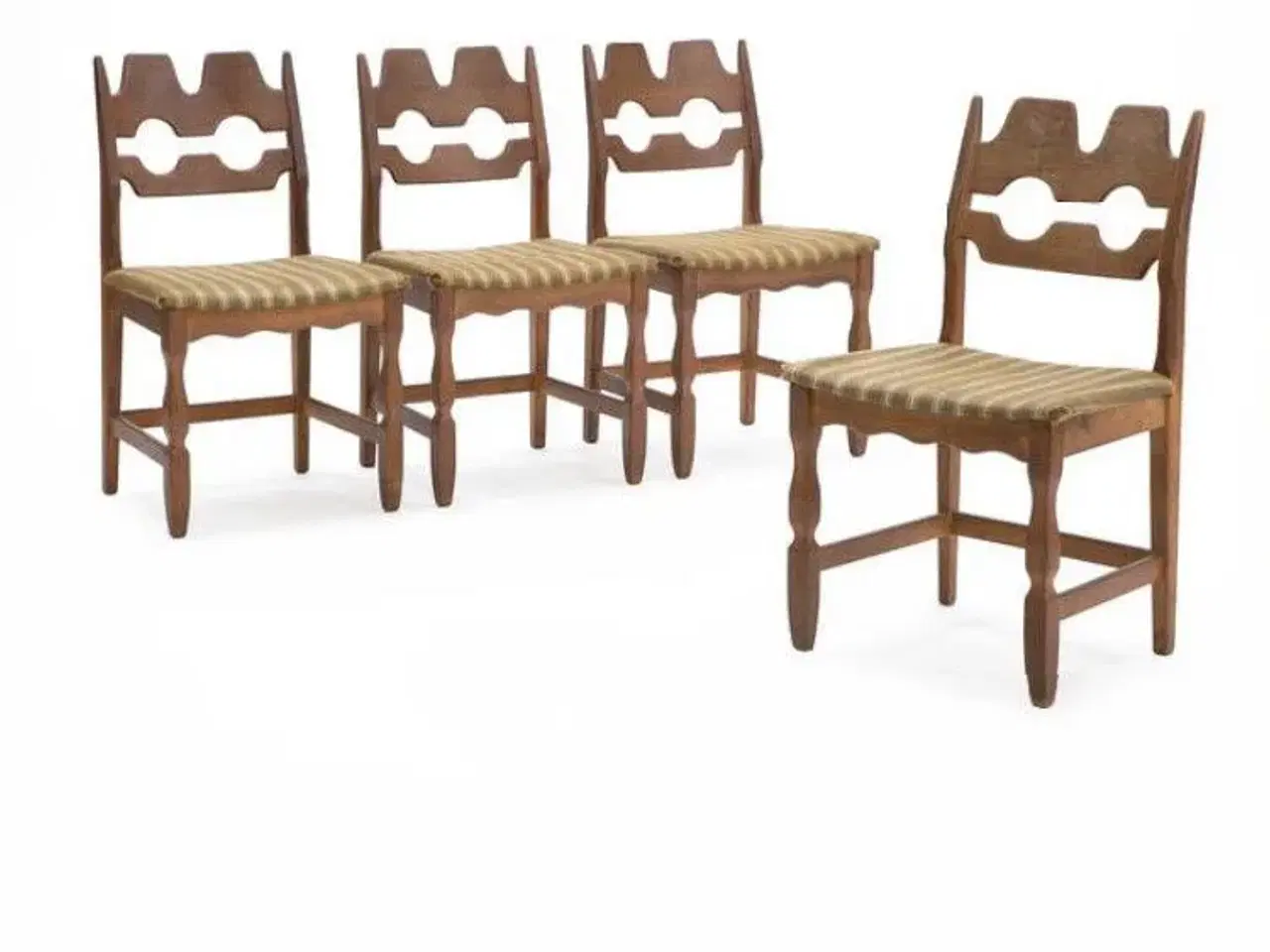 Billede 1 - Spisebordsstole i egetræ købes