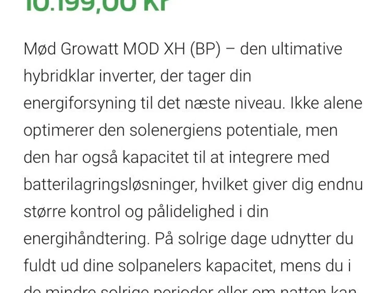 Billede 3 - Solcelle inverter Growatt hybrid 10ktl3-xh