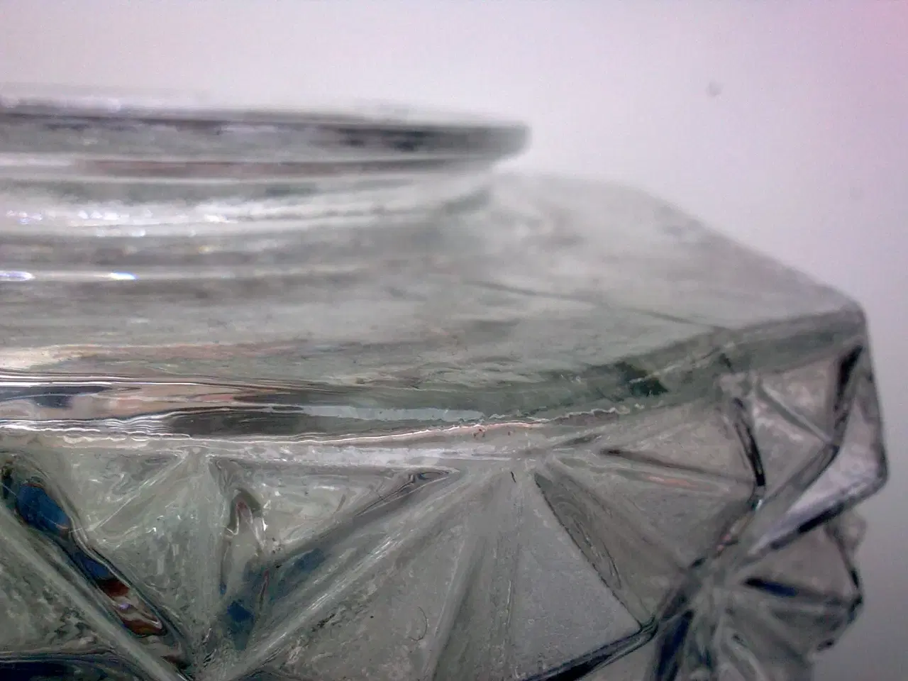 Billede 18 - Plafond firkant lampe klar reliefglas DANSK retro