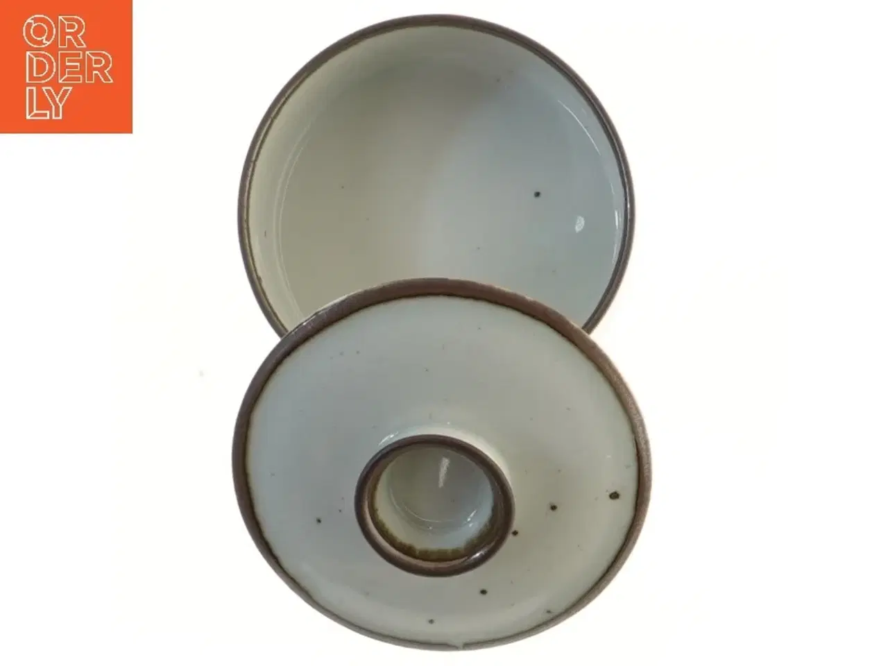 Billede 3 - Keramikskål med låg fra Dansk Danish Design (str. Ø 12x8 cm)