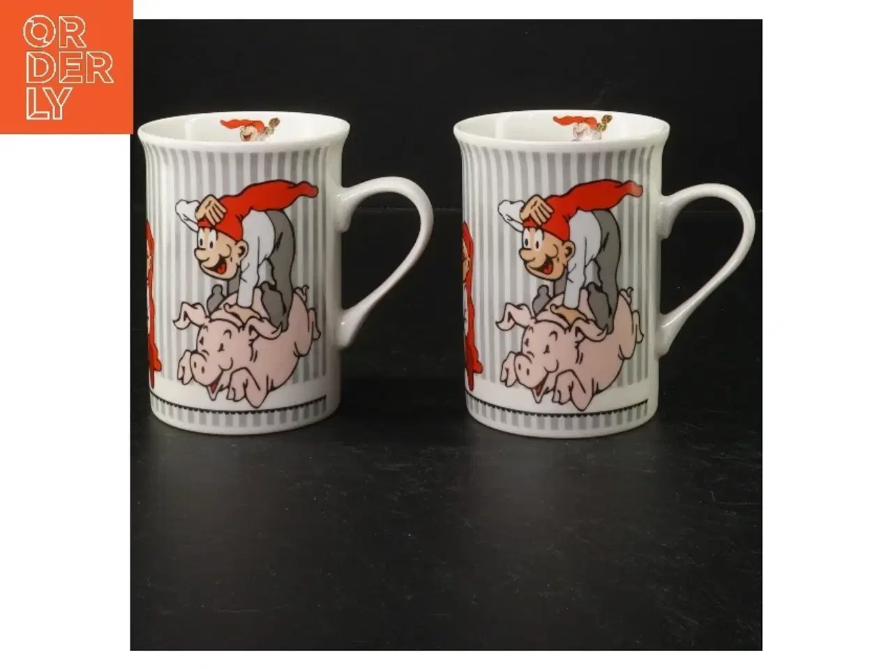 Billede 1 - Krus med tegneseriefigurer fra Pobra (str. 10,5 cm. ø. 7,5 cm)