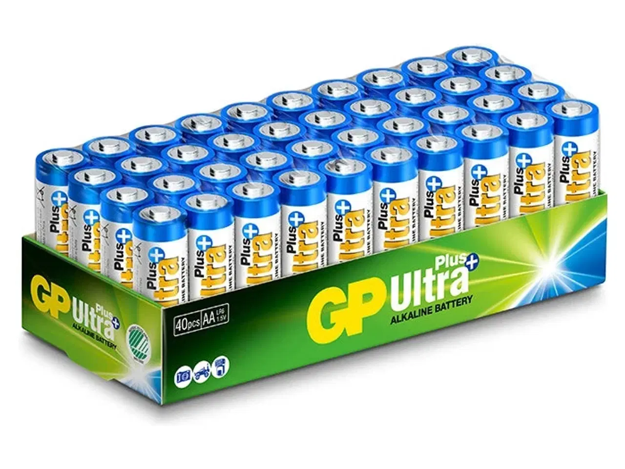 Billede 1 - GP Ultra Plus Alkaline AA batteri 15AUP/LR6, 40-pak