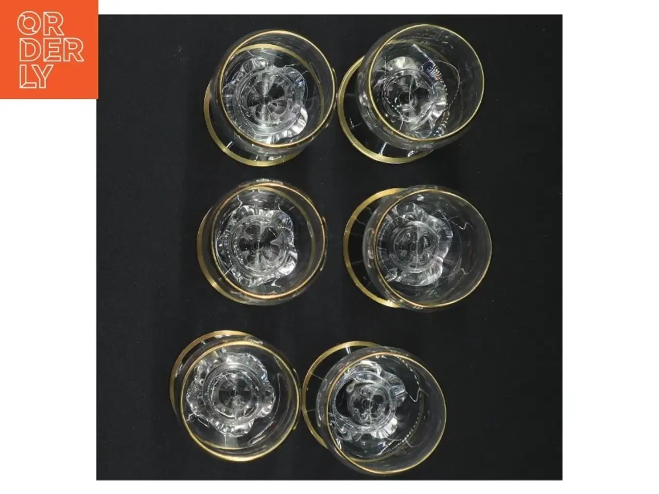 Billede 4 - Gisselfeld portvinsglas med guldkant fra Holmegaard (str. 9,5 x 5 cm)