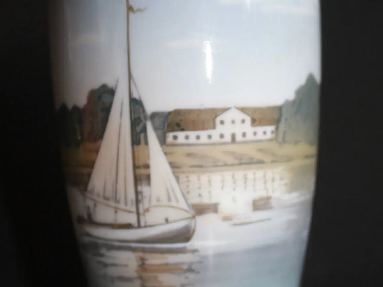Billede 4 - Vase med Sejlskib i Guldborgsund, Royal Copenhagen