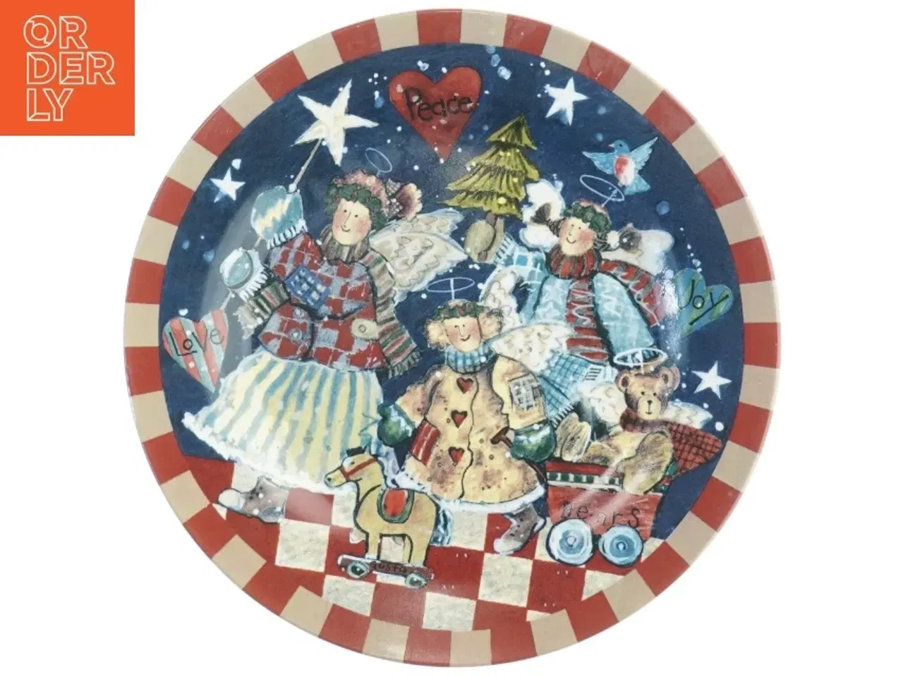 Billede 1 - Dekorativ julekagefad (str. Ø. 27 cm)