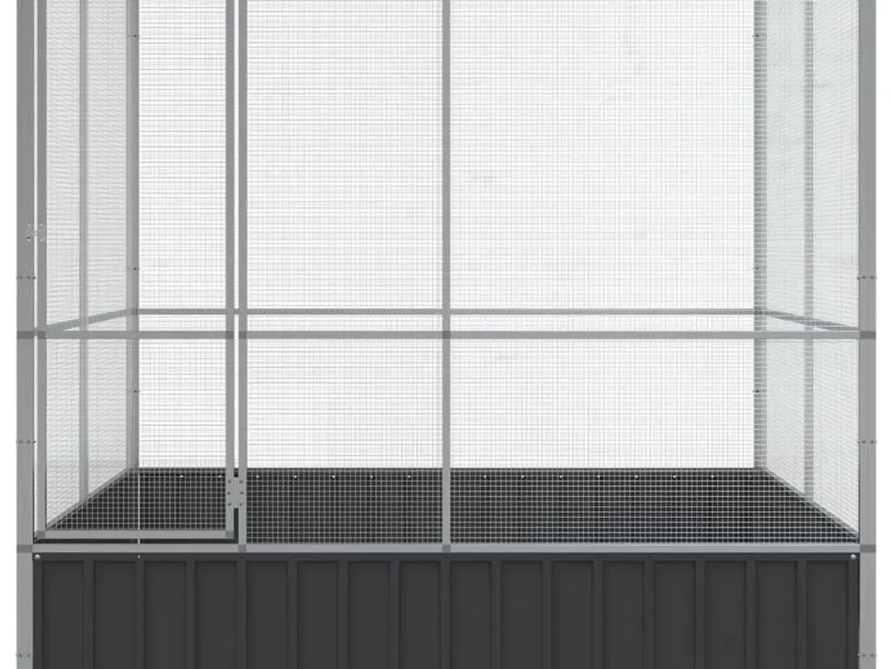 Billede 4 - Voliere 211x207x212 cm stål sølvfarvet