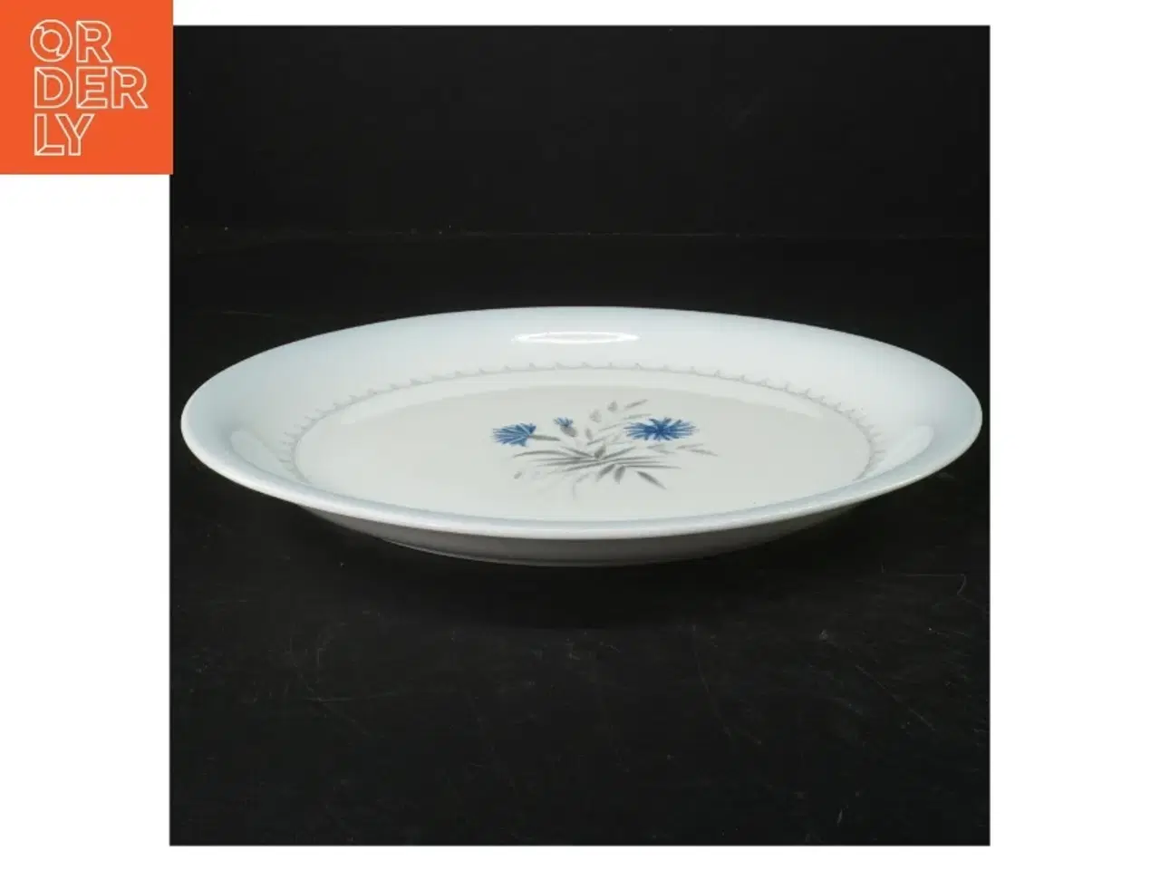 Billede 3 - Blå kornblomst Porcelænstallerken med blomstermotiv, Demeter fra B&G (str. Ø. 25 cm)