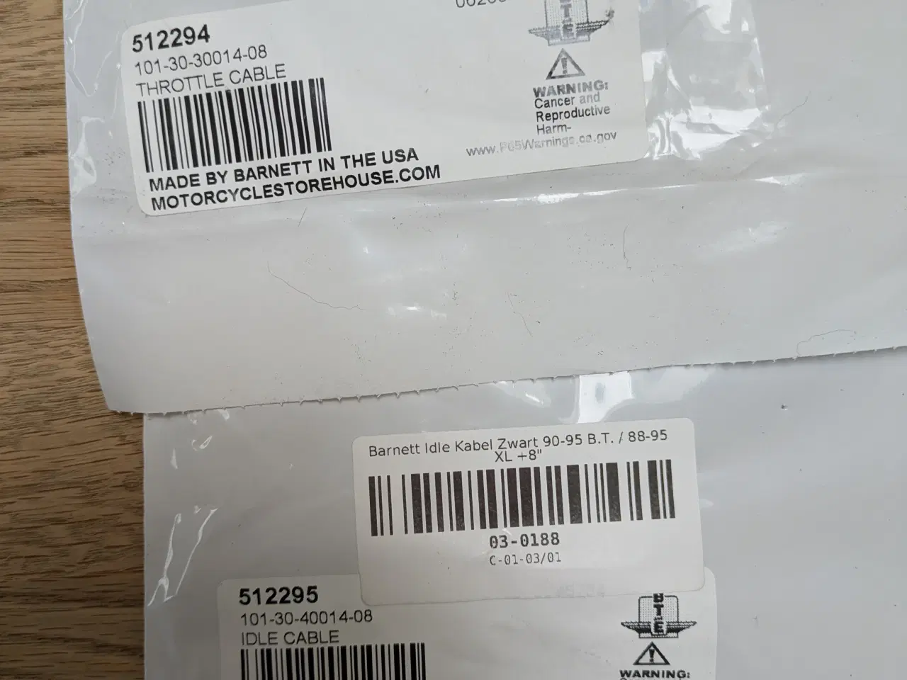 Billede 4 - Harley Davidson idle og throttle cable.