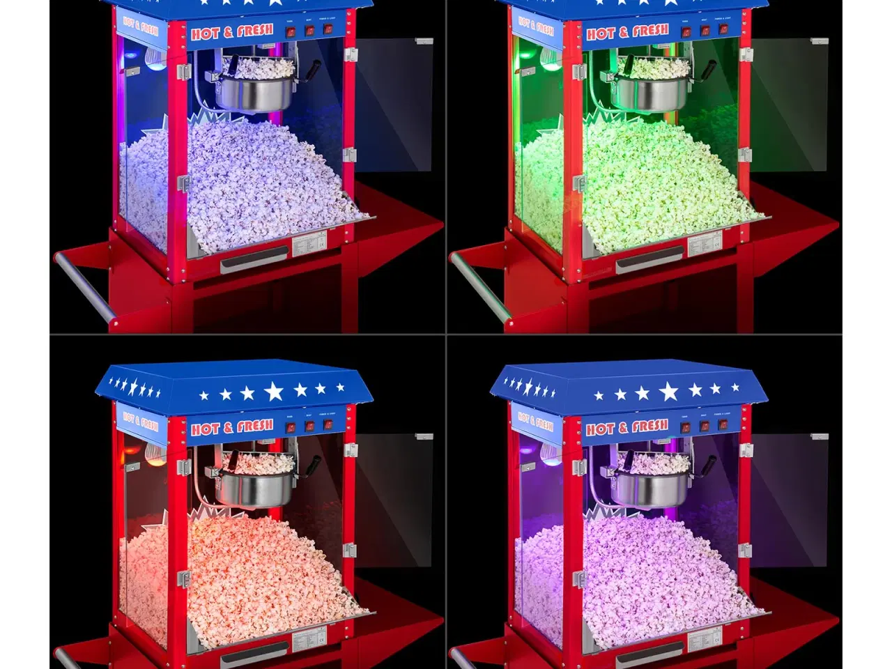 Billede 6 - Popcornmaskine med vogn og LED-belysning