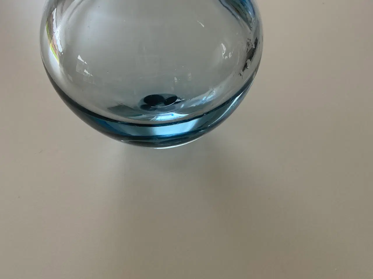 Billede 1 - Vase fra Holmegaard, blå