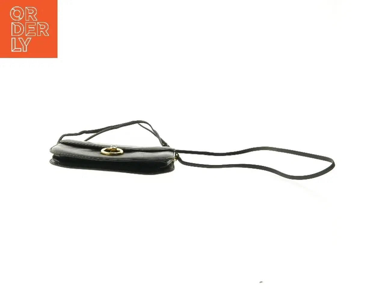 Billede 6 - Marinefarvet lædertaske fra Bon Goût (str. 24 x 15,5 cm)