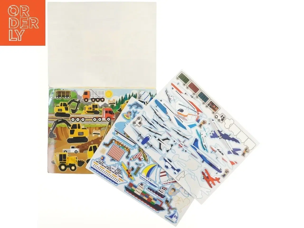 Billede 2 - Genanvendelig klistermærke ark med køretøjer (str. 35x28 cm)