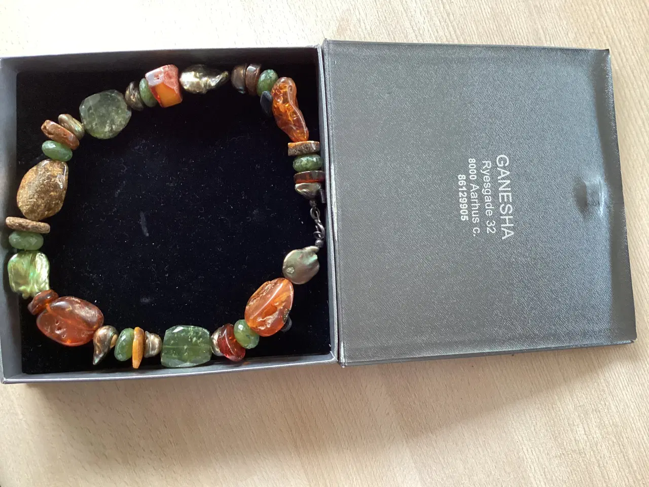 Billede 1 - Unik halskæde i rav