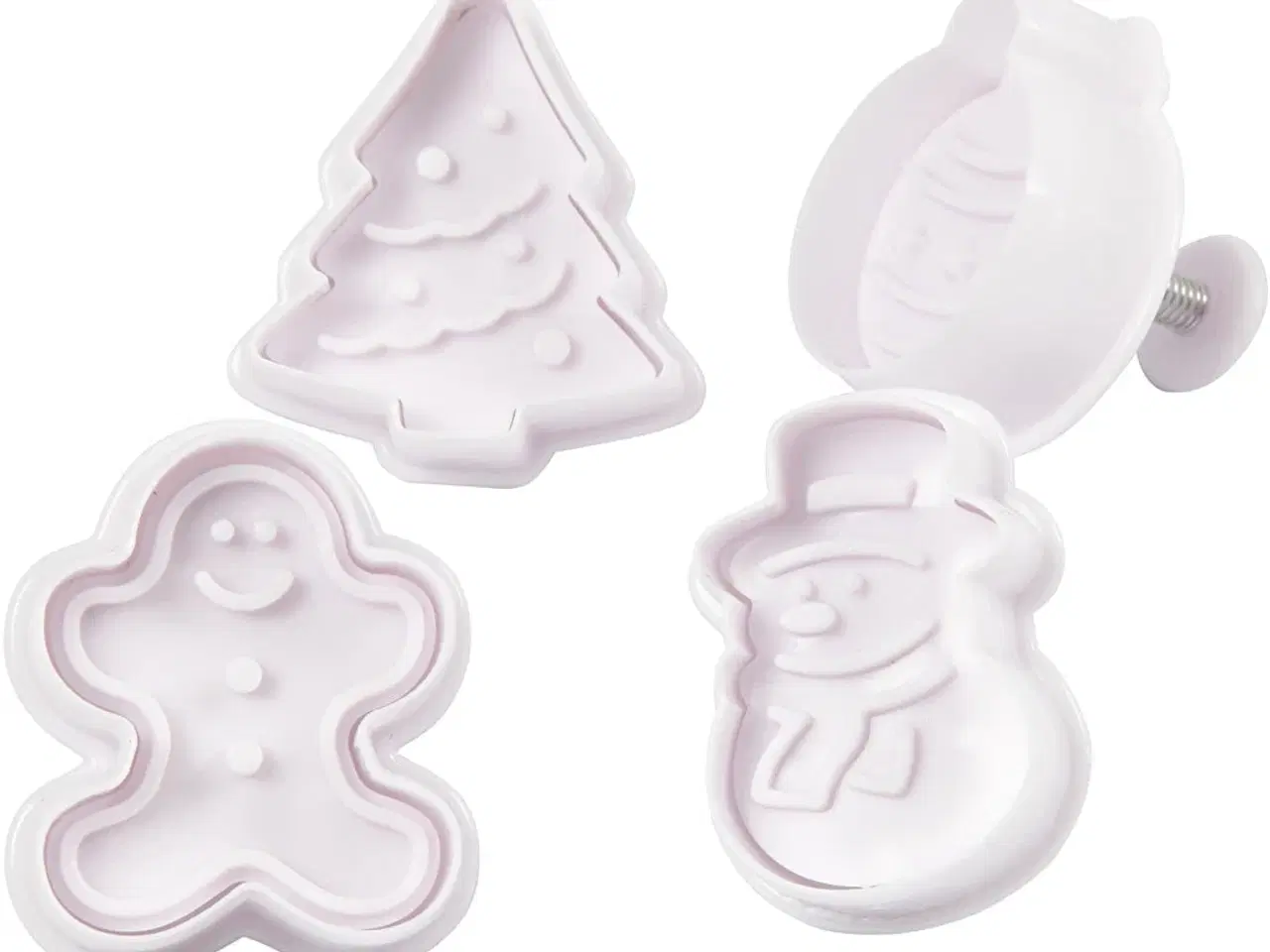 Billede 1 - Jule Udstikkere - 4 stk. med Præg til Bagværk