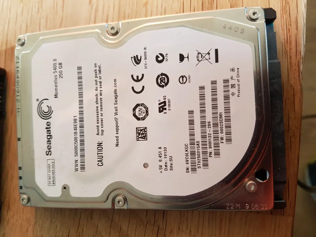 Billede 1 - 2.5" seagate 250gb harddisk!