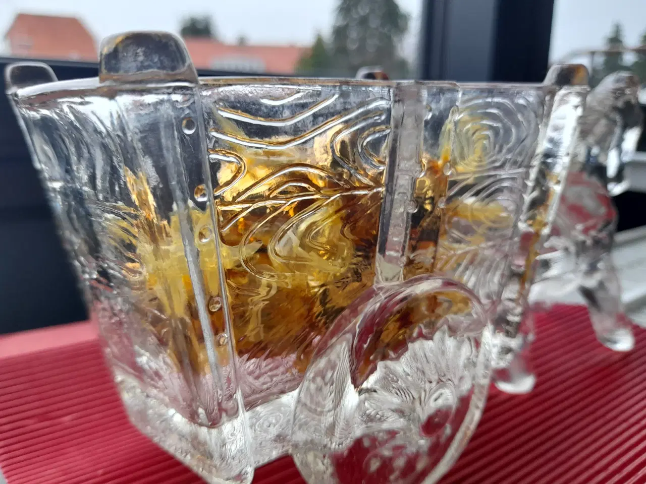 Billede 5 - Stor glas hest med vogn fra 1950'erne.