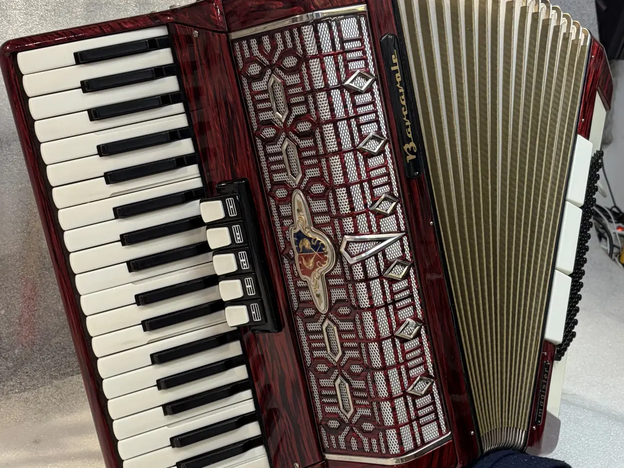 Billede 14 - 🎵 Barcarole flot rød højglans tangent-harmonika