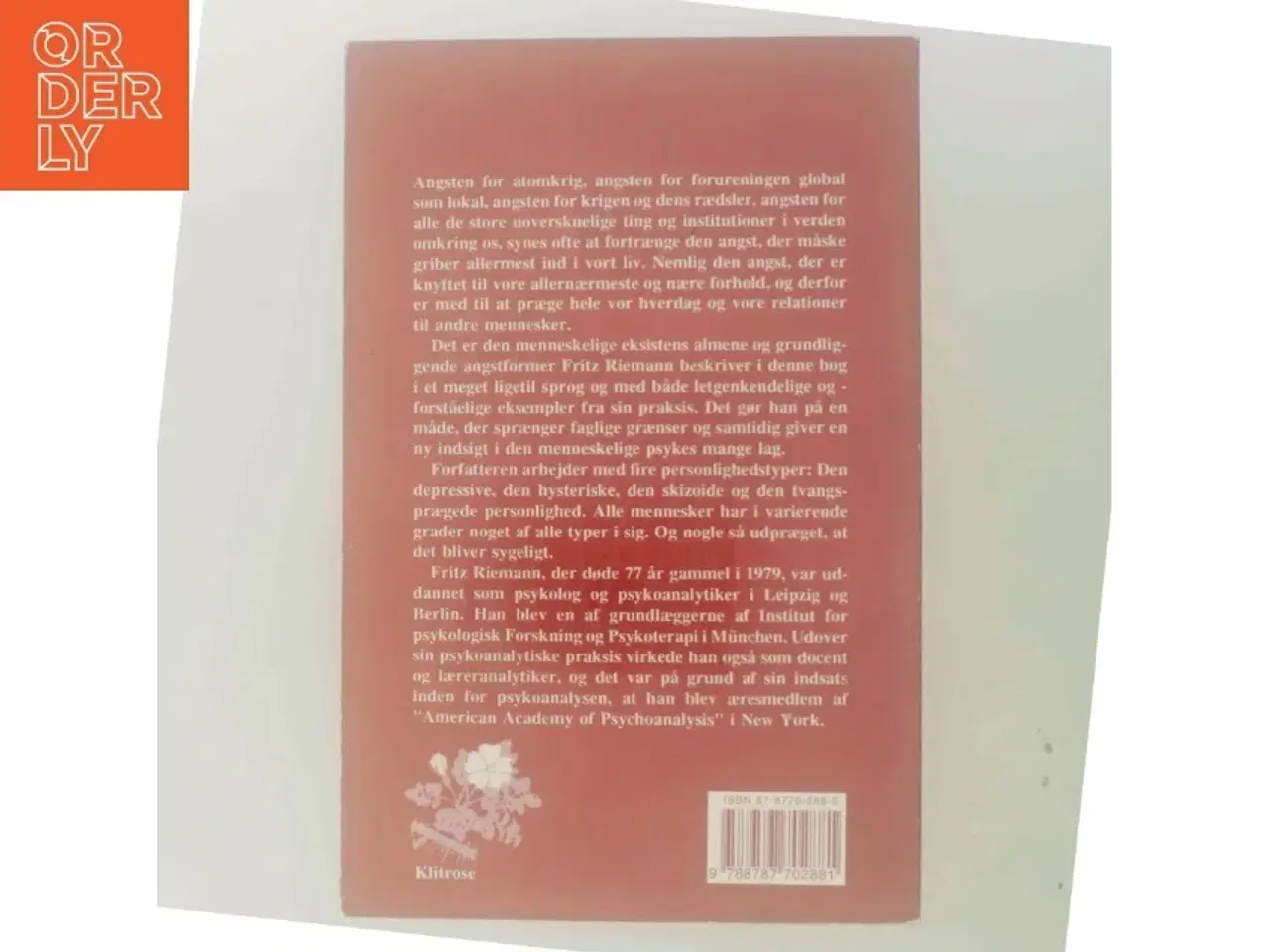 Billede 3 - Angstens grundformer : et dybdepsykologisk studie af Fritz Riemann (Bog)